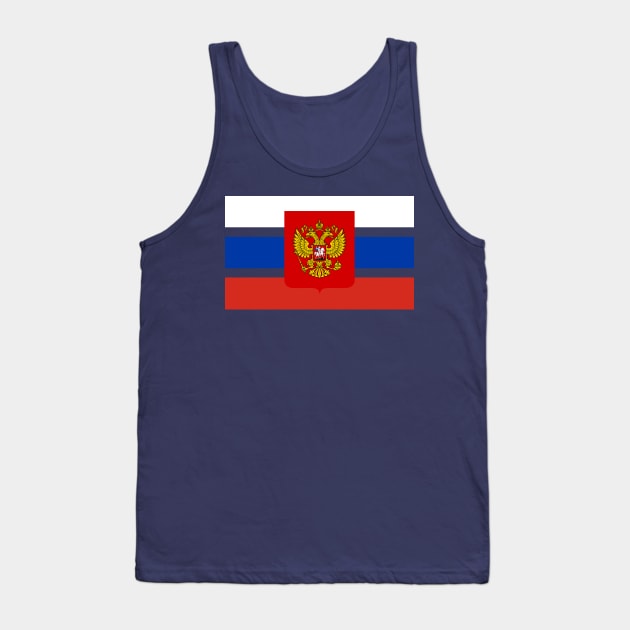 Russia Flag Tank Top by Historia